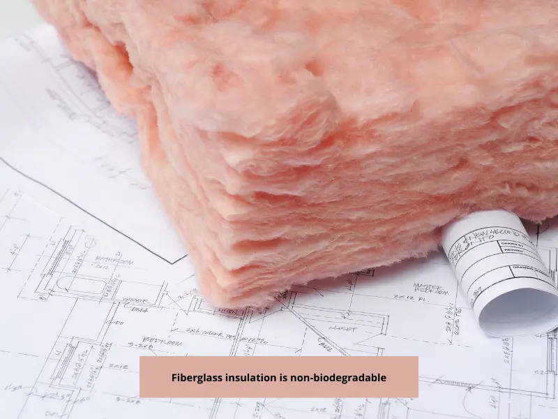 Fiberglass insulation sample material